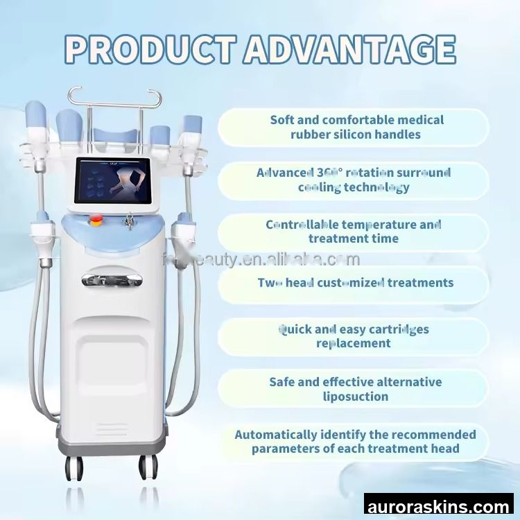 2026 Aurora Skins Vertical 360 Cooling Body Contouring Machine with Cold Vacuum Technology for Salon and Home Use