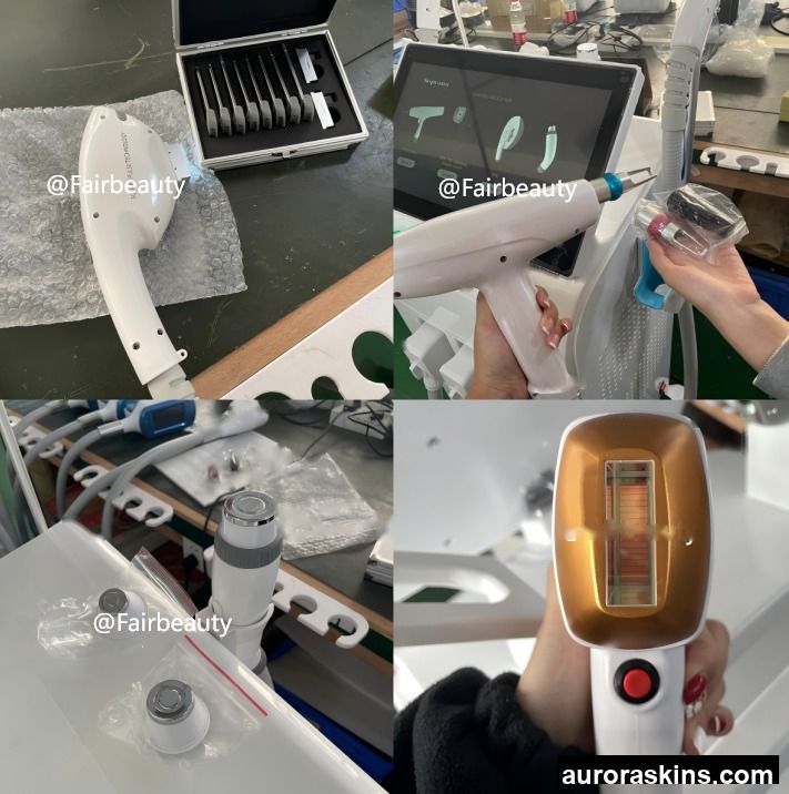 Aurora Skins a 4in1 Skincare Soprano HollywoodPeel RF Titanium Homeuse Spa Beauty Remove Hair Screen Machine Diode