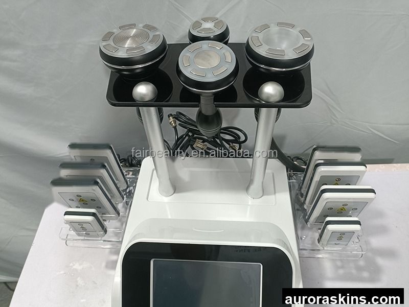 Aurora Skins Newest S Shape Machine Lipolaser Cavitation Cellulite Reduction Ultrasonic 40K Cavitation RF Beauty Equipment