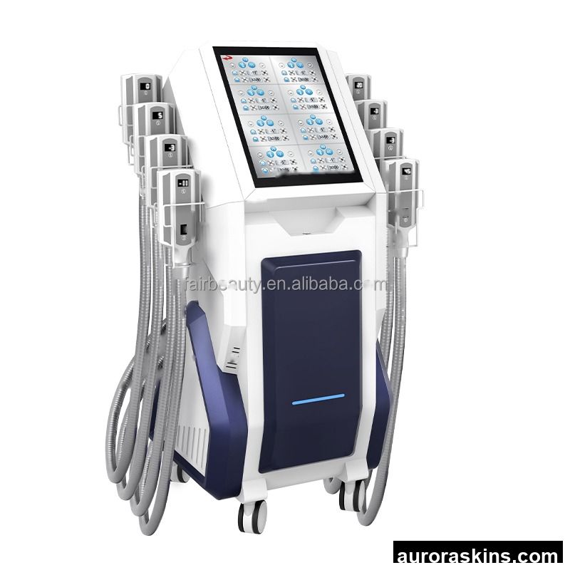 Vertical 8 Cryo Plates Non-Invasive Fat Reduction Cryo Body Slimming Machine for Beauty Salon