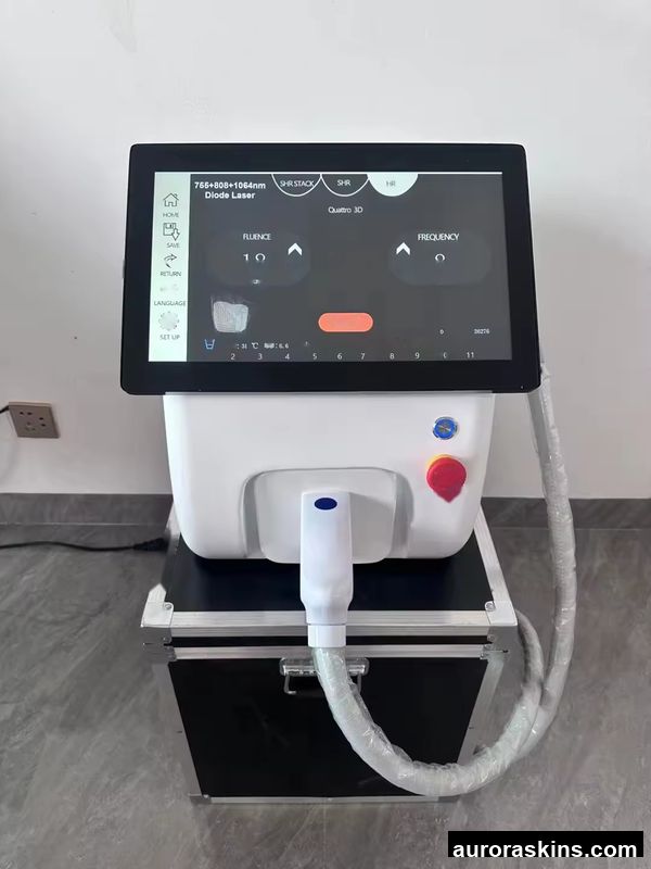 Aurora Skins Desktop 808nm Titanium for Soprano Diode Laser Machine Painless for HR Skin Rejuvenation for Face Neck Beauty Spa
