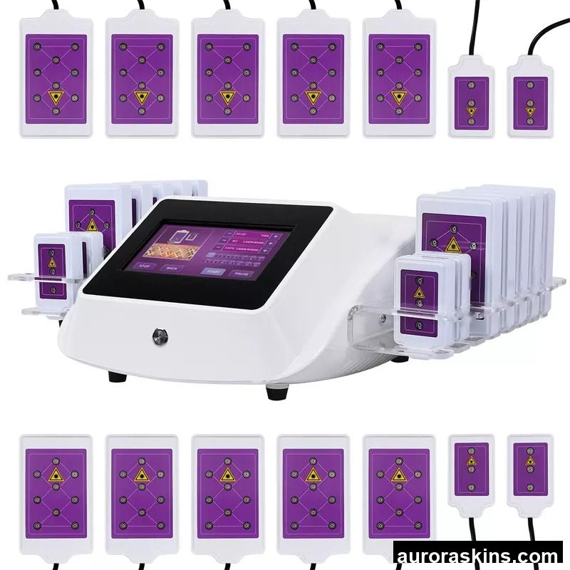 Aurora Skins a Slimming Machine 14pcs Lipo 635nm 14*plates Blood Circulation Fat Elimination Navel Body Limbs