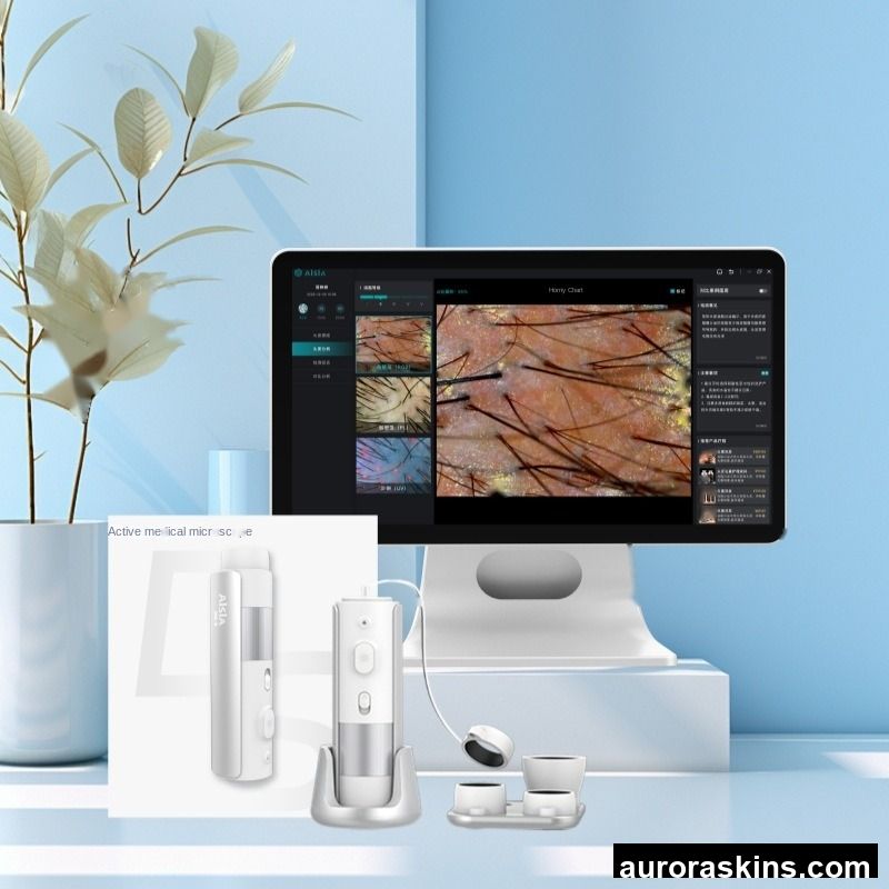 All-In-One Intelligent Hair Care Machine LED Light USB Touch Screen Scalp Detector for Polycystic Scalp Hair Loss Prevention