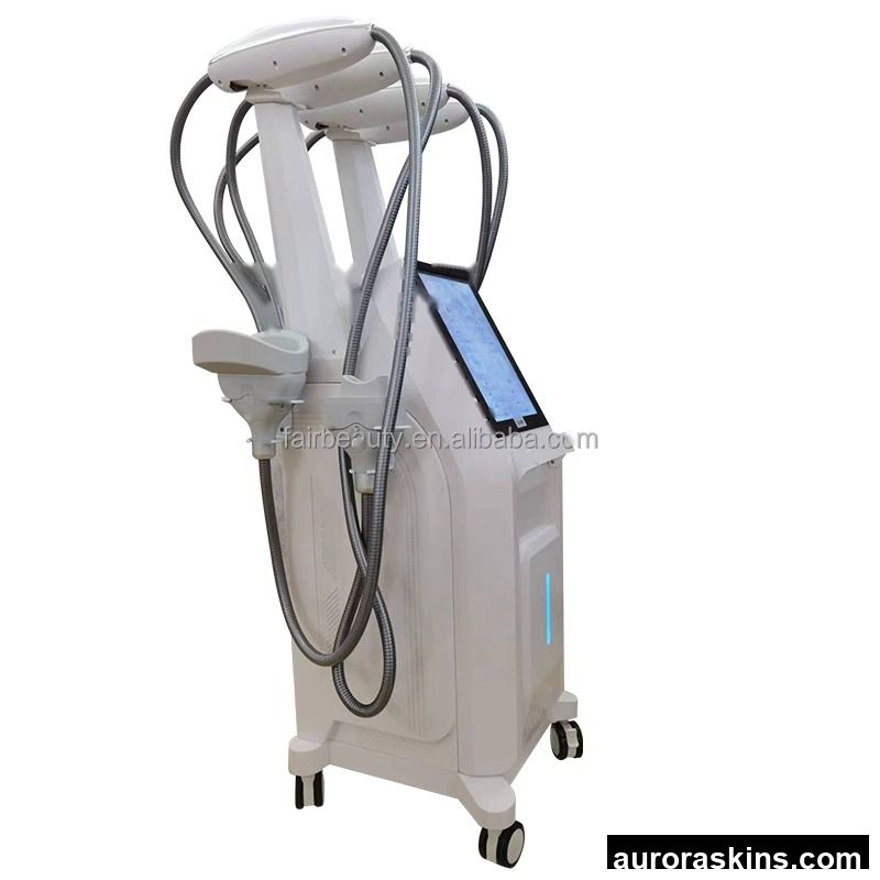 Vertical 4 Handles Non-Invasive Fat Reduction Double Chin Reduction Silicon Head Cryo Body Slimming Machine for Beauty Salon