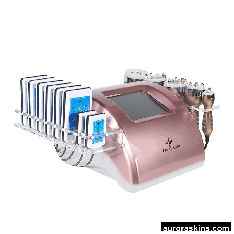 Rose 6 in 1 Vacuum Golden Rose pink Lipolaser Rf Radio Frequency 80k Lose Weight Body Shaper Cavitation Vacuum Lipo Ultrasonic