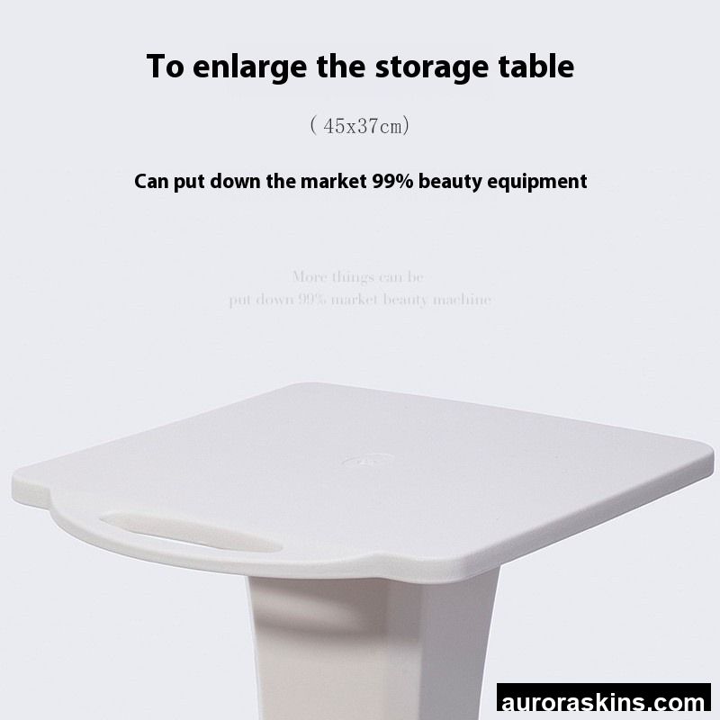 Two-Layer Silent Cart Multifunctional Plastic Storage Rack for Beauty Instruments Convenient Table with Wheels