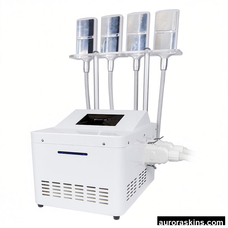 Aurora Skins Cryo Pads RF Cooling Cold 360 Heat 4 Handles 4 Pads Slimming Machine Fat Remove