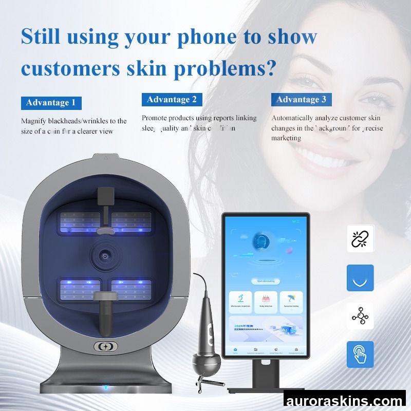 Professional X5PRO AI Facial Skin Analysis Device 9Spectral Image Scalp Microscope Acne Pigment Sensitivity Tester Skin Detector