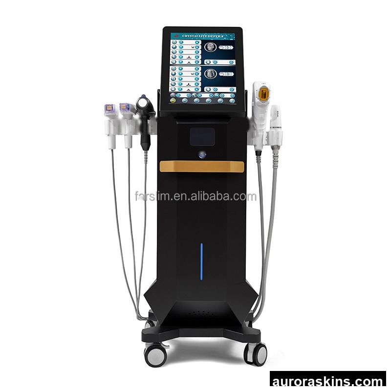 2024 New Professional 4 in 1 Anti-aging Beauty Machine 12d Vmax +RF for Acne Treatment Skin Care Wrinkle Removal With ICE Hammer