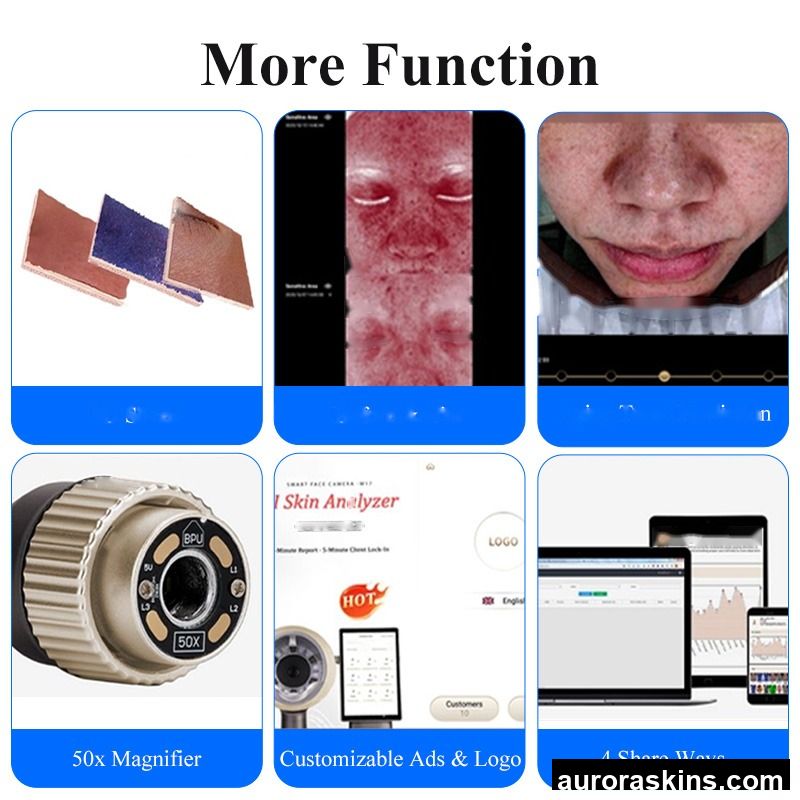 New 2 in 1 Skin& Hair Analyzer Intelligent Facial Skin Analyzer AI Facial Skin Analyzer Mirror Tester Scanner for Commercial Use