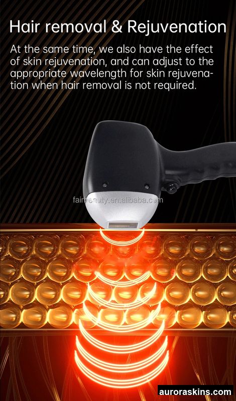 Aurora Skins a Soprano 808nm 755nm 1064nm 955nm 3or4wavelengths Titanium Skincare Homeuse Spa Beauty Remove Hair Screen Machine Diode
