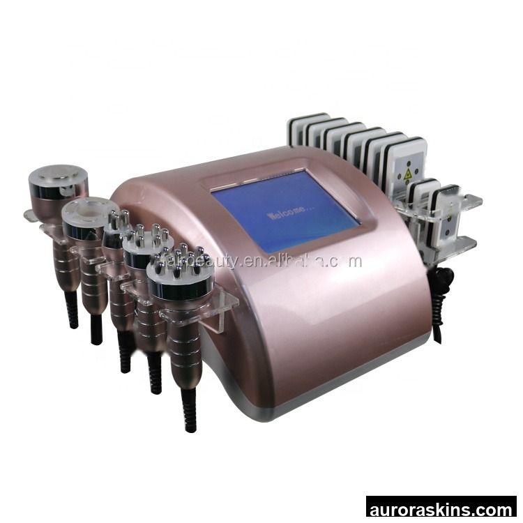 EUROPE WAREHOUSE STOCK//FREE SHIPPING 80k 6in1 Vacuum Cavitation Goldenrose pink Lipolaser Rf 80k Radio Frequency Salonhotsell