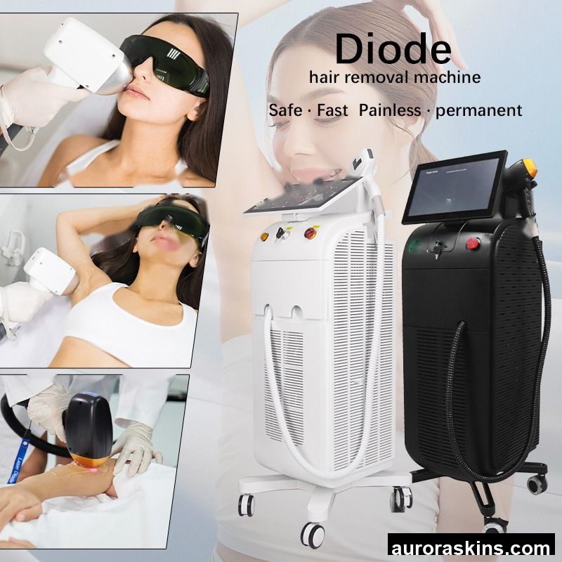 2026 Professional 1600w Painless & Fast Hair Removal Diode 3 Wavelength 1064nm+755nm+808nm Titanium Skin Rejuvenation Machine
