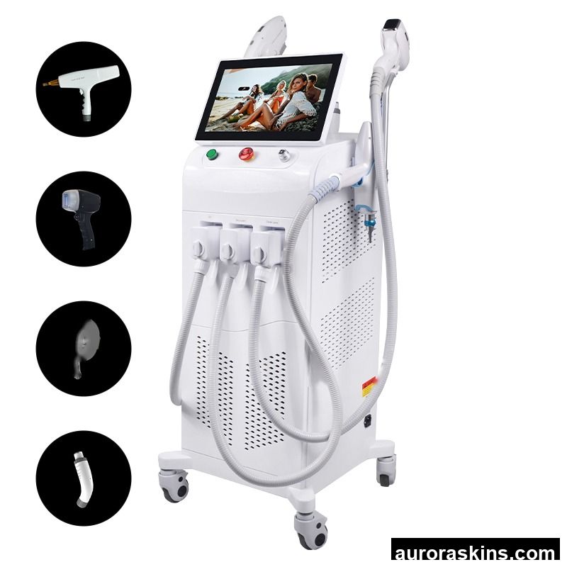 Aurora Skins a 4in1 Skincare Soprano 808 755 1064 940nm Hollywood Peel RF Titanium Homeuse Spa Beauty Remove Hair Screen Machine Diode