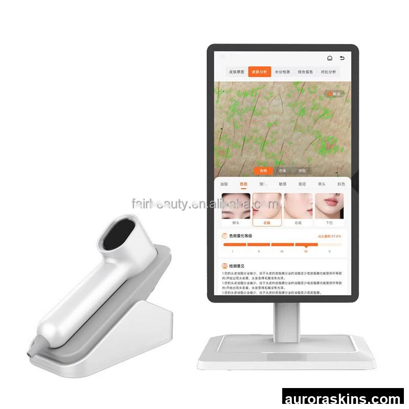 Aurora Skins Hot Hair Analysis Machine Hair Scalp Management 3D Intelligent Facial Skin Analysis Hair Scalp Scan Detector for Salon