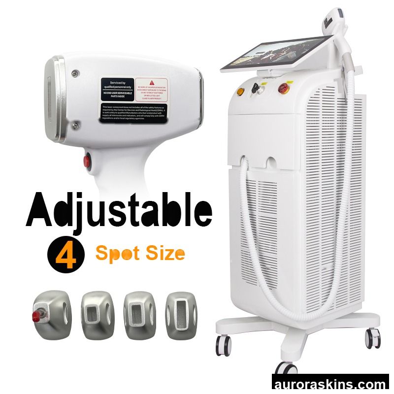 Aurora Skins a 4in1 Soprano 808nm 755nm 1064nm 3wavelengths Titanium Skincare Homeuse Spa Beauty Remove Hair Screen Machine Diode