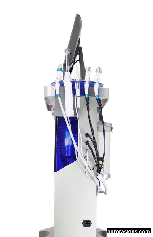 Newest 14 in 1 ABS Material Oxygen Jet Microdermabrasion Machine Face Cleaning Skin Tightening Device for Beauty Salons US Plug
