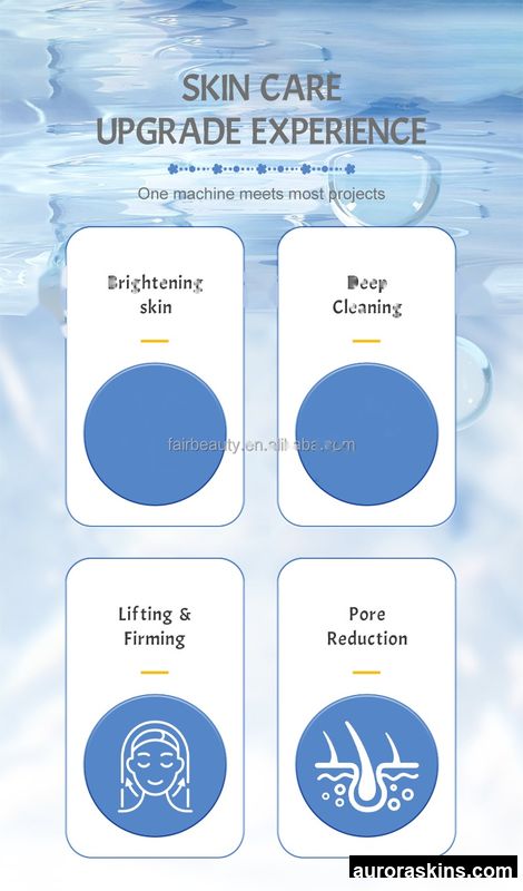 Cost-effective Aurora Skins 7-in-1 Aqua Facial Machine with 6 Handles for Deep Cleansing Face Peeling Skin Rejuvenation