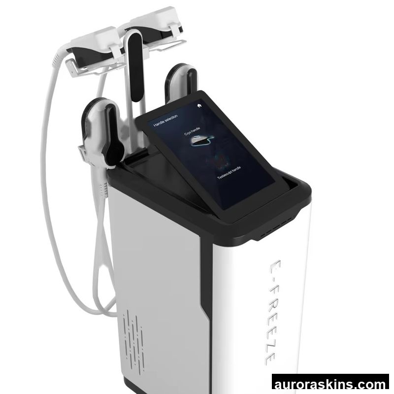Multi-Functional Aurora Skins Fat Freezing Machine Magnetic Muscle Stimulator with 4 Handles for Fat Reduction Muscle Building