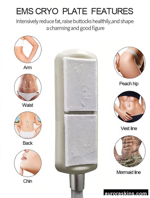 Aurora Skins Cryo Pads RF Cooling Cold 360 Heat 4 Handles 4 Pads Slimming Machine Fat Remove