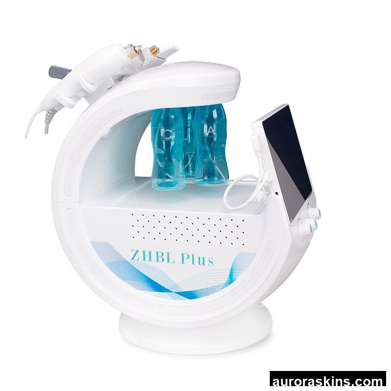 Portable Hydro Dermabrasion Machine with Analyse Analyzer for Salon Smart Ice Blue Face Oxygen Ultrasonic Skin Scrubber