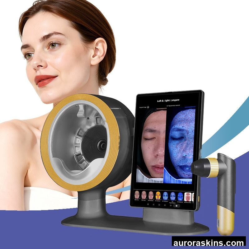 New 2 in 1 Skin& Hair Analyzer Intelligent Facial Skin Analyzer AI Facial Skin Analyzer Mirror Tester Scanner for Commercial Use