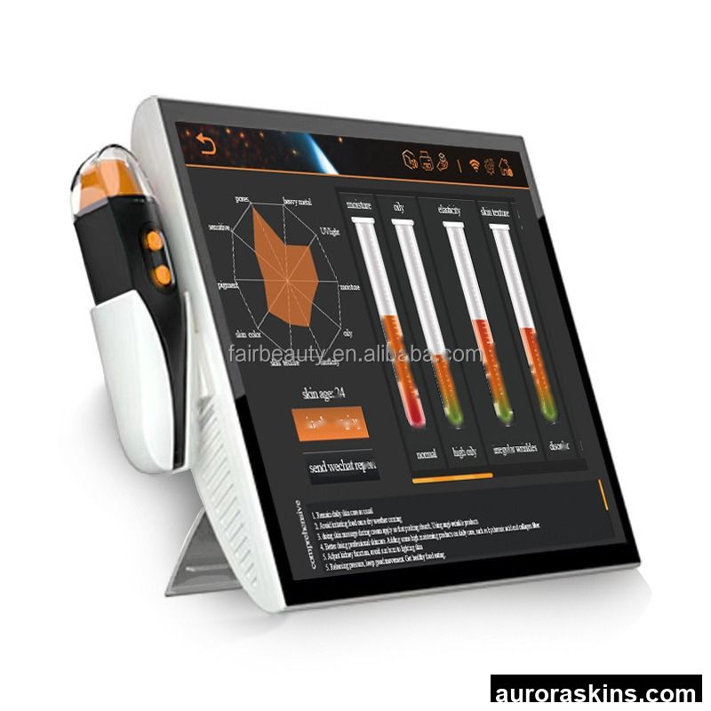 Touch Screen AI Intelligent Digital Oil Analyzer Skin Analyzer Machine Skin Detector Facial Skin Analysis Machine