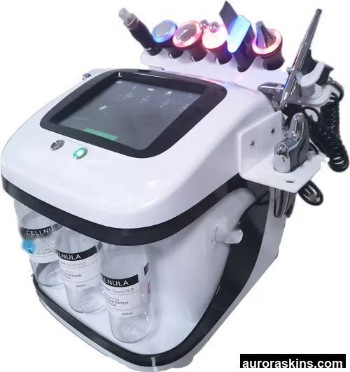 10 in 1 Portable Eyes Massager Aqua RF Oxygen Jet Dermabrasion Machine Microdermabrasion Deep Cleaning Oxygen Jet