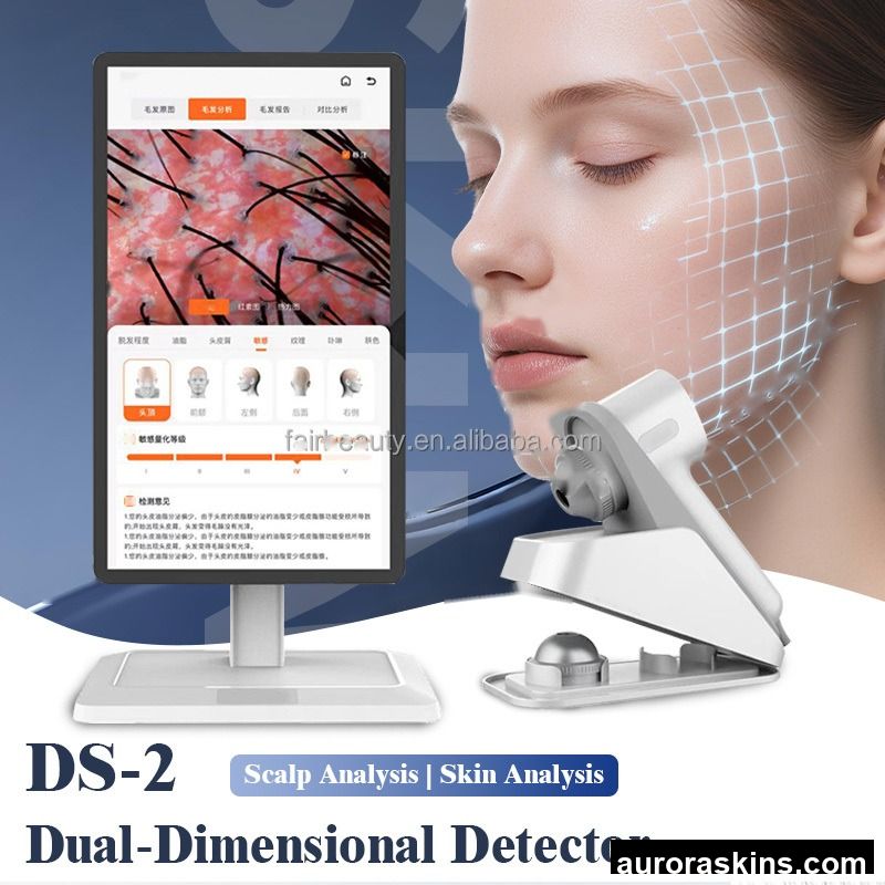 Aurora Skins Hot Hair Analysis Machine Hair Scalp Management 3D Intelligent Facial Skin Analysis Hair Scalp Scan Detector for Salon