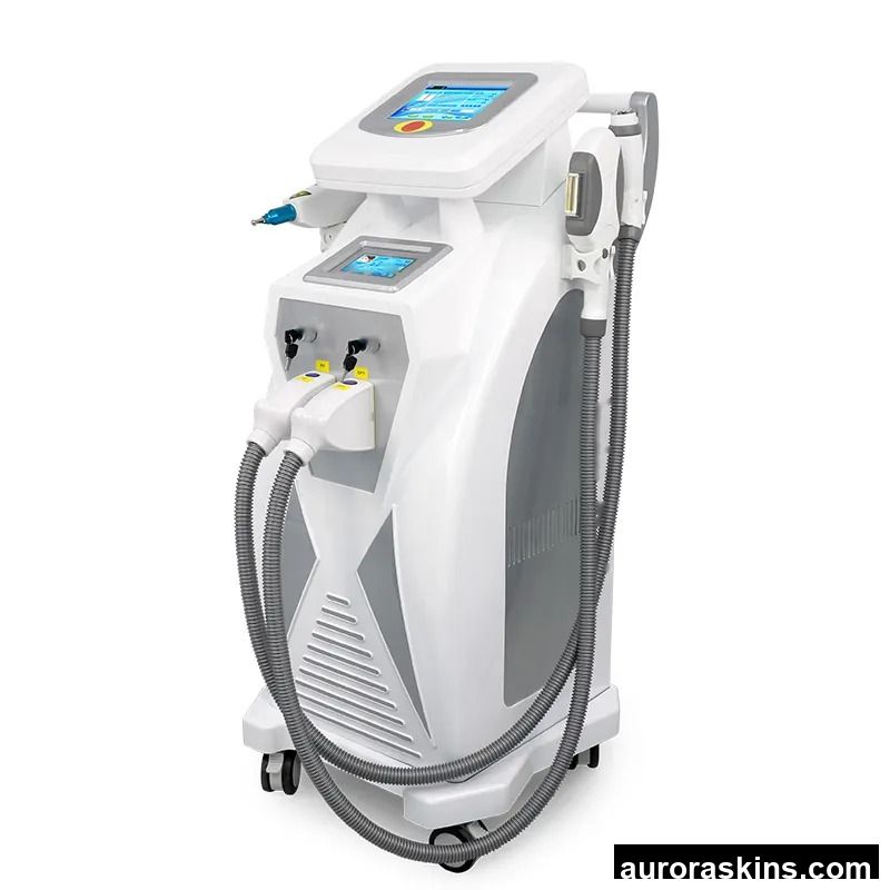 Aurora Skins Vertical 3-in-1 Double Screen Hair Remove OPT Skin Rejuvenation Rediofrequency Tattoo Removal Skin Care Machine