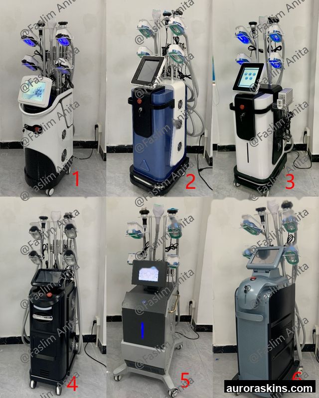 Aurora Skins a 9in1 Cryo Slim Cryotherapy Machine Burning Fat Freezing Salon Equipment Chin Handle 360 Body Contouring Jade Roller