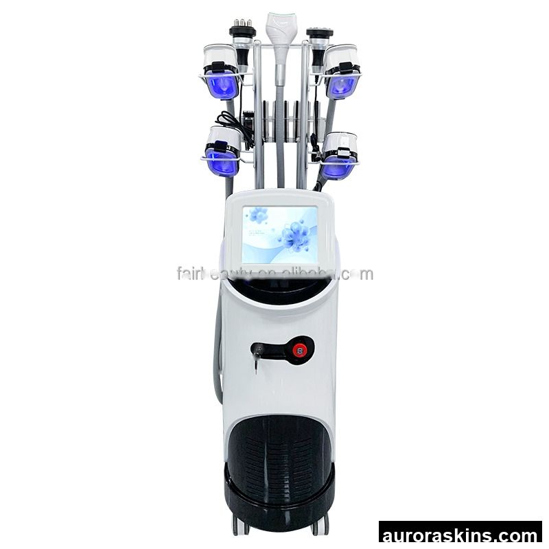 Aurora Skins Newest! 9in1 Artimel Aesthetic 5handles 360degree Cryolipo Cavitation Cool Cellulite Cryo RF Lipolaser Slimming Machine