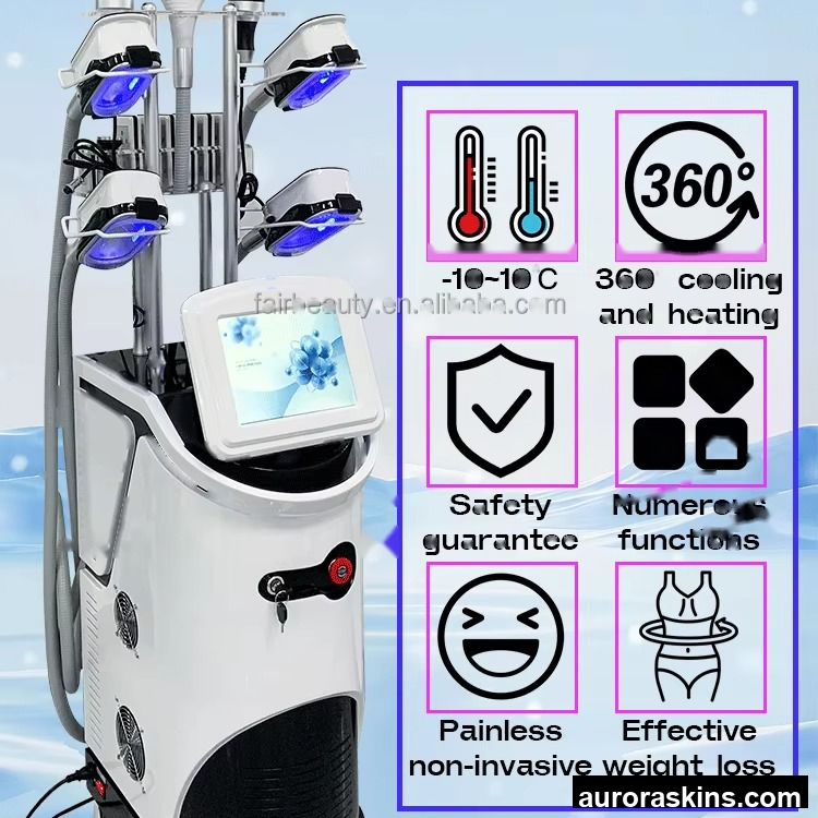 Upgraded Aurora Skins Cooling Therapy Fat Freezing Body Scultping Radiofrequency Beauty Machine for Beauty Salon SPA Center