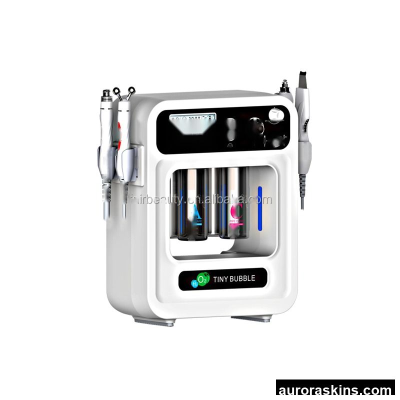 Professional High Quality 4 in 1 H2 O2 Blackhead Remover Vacuum Facial Aqua Peel Machine for Deep Cleaning
