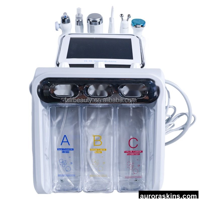 Top Quality Low Price 6 in 1 Oxygen Jet Dermabrasion Aqua Beauty Face Equipment Salon Facial Machine