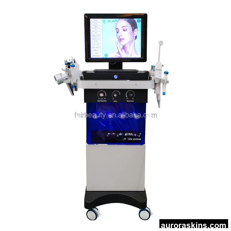 14-in-1 Beauty Oxygen Jet Facial & Head Skin Tightening Machine with Deep Cleansing US/UK/EU/AU/JP Plugs for Beauty Salons