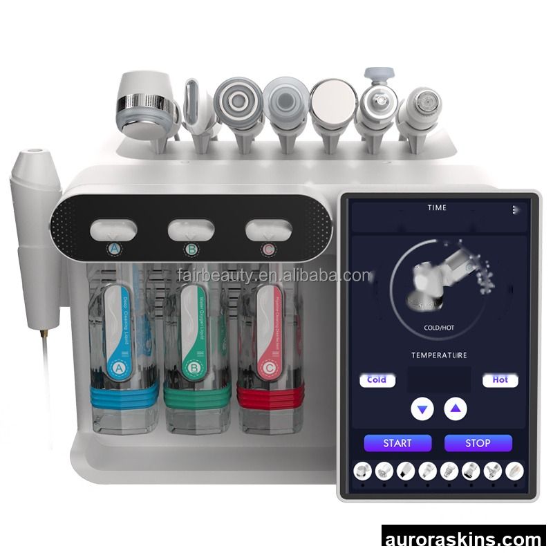 Vacuum Blackhead Remover Skin Scrubber RF Face Neck Lifting Massager Microdermabrasion Bubble Skin Analyzer Facial Machine