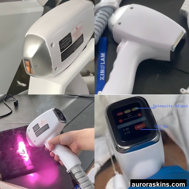Aurora Skins a 4in1 Skincare Soprano 808 755 1064 940nm Hollywood Peel RF Titanium Homeuse Spa Beauty Remove Hair Screen Machine Diode