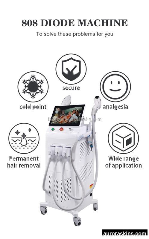 Aurora Skins a 4in1 Skincare Soprano 808 755 1064 940nm Hollywood Peel RF Titanium Homeuse Spa Beauty Remove Hair Screen Machine Diode