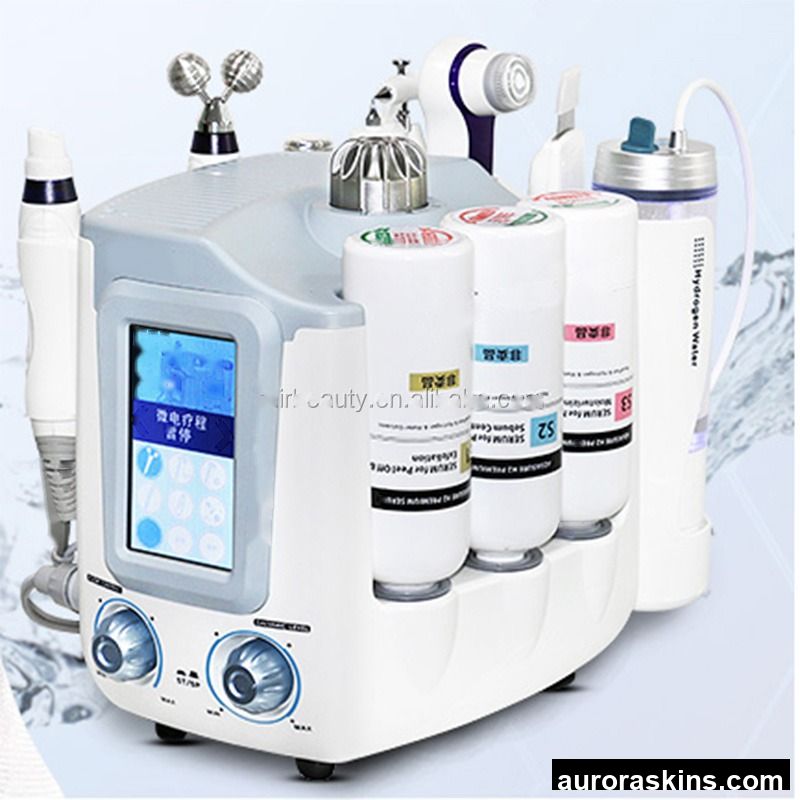H2 Facial Aqua Facial Deep Cleaning Blackhead Removal Facial Spa Beauty 6 Handles Machine
