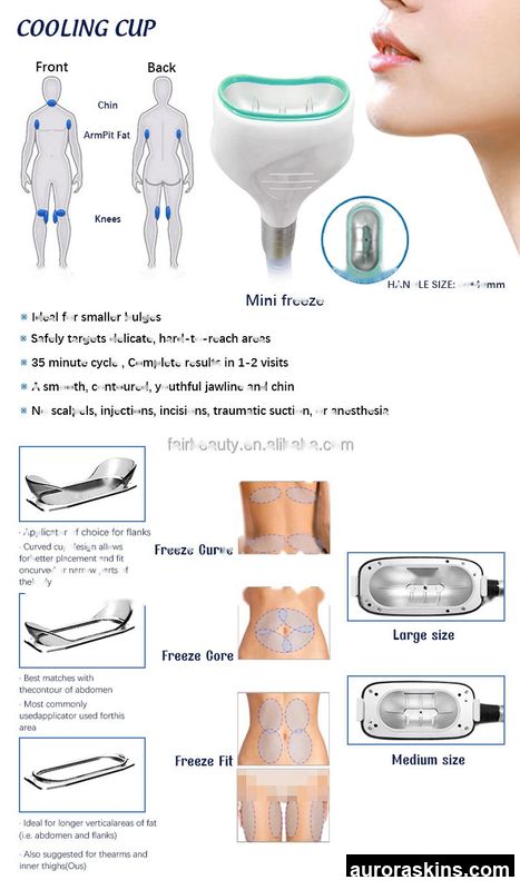Aurora Skins a 9in1 Artimel Aesthetic 5handles 360degree Cryolipo Cavitation Cool Cellulite Cryo RF Lipolaser Slimming Machine