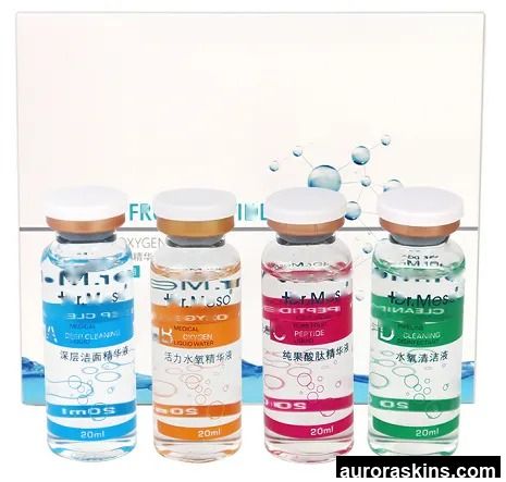 Solution with 7 Bottle for Jet Diamond Micro Dermabrasion Skin Massage Oxygen Water Liquid Beauty Spa
