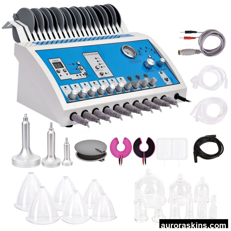 Aurora Skins Muscle Stimulator for Weight Loss RUS Wave Electrical Stimulation Aurora Skins Cupping, Breast Vacuum Therapy Buttock Lifting
