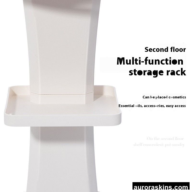 Two-Layer Silent Cart Multifunctional Plastic Storage Rack for Beauty Instruments Convenient Table with Wheels