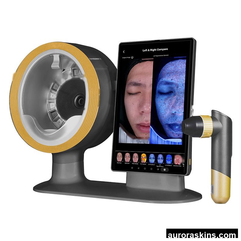 New 2 in 1 Skin& Hair Analyzer Intelligent Facial Skin Analyzer AI Facial Skin Analyzer Mirror Tester Scanner for Commercial Use