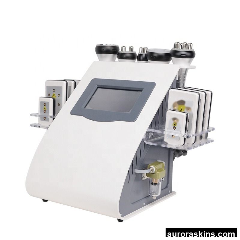 Aurora Skins Choice US Warehouse Free Shipping 6in1 Vacuum Cavitation Slimming Machine RF 40k Lipo Laser Body Shaper