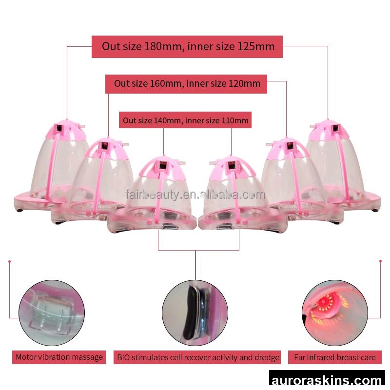 HOTsell Vacuum Body Breast Butt Lifting Machine/body Shaper Enhancement Machine for Home/salon Cups in pink Color Special