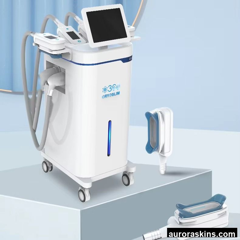 360 Cryoslim Cold Standing Body Shaping Machine 4 Handles Fat Reduction Contouring Skin Tightening Slimming Breast Massager