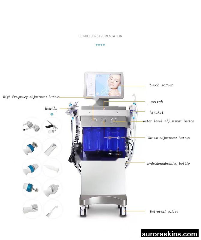 Newest 14 in 1 ABS Material Oxygen Jet Microdermabrasion Machine Face Cleaning Skin Tightening Device for Beauty Salons US Plug