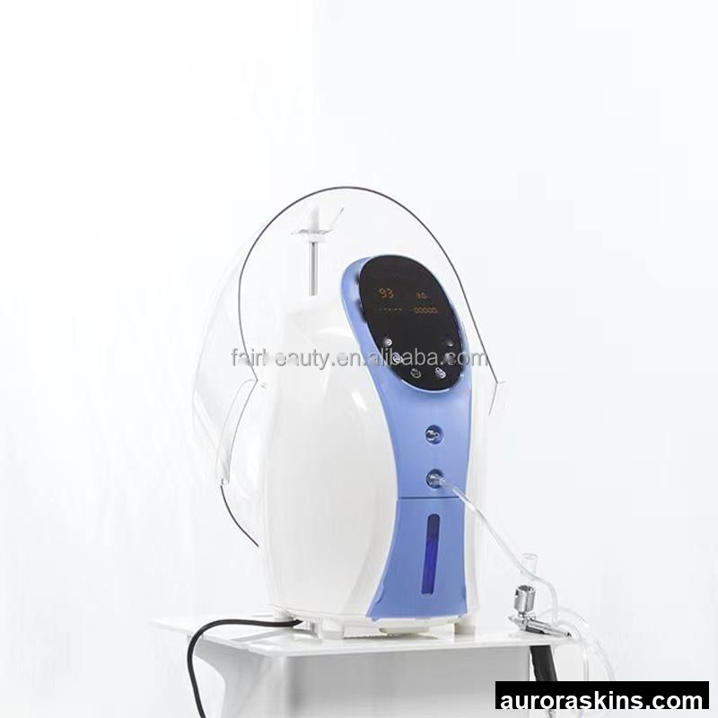 2024 Newest O2to Derm Skin Care Facial Equipment Oxygen Jet Peel LED Oxygen Spray Therapy Mask Facial Cleaning Breast Massager